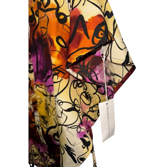 Live 4 Truth Artsy Swimsuit Cover Up Women's 2X Button Up Ties Art to Wear - Picture 5 of 8